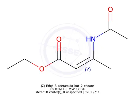 Chemical structure of (Z)-Ethyl-3-acetamido-but-2-enoate