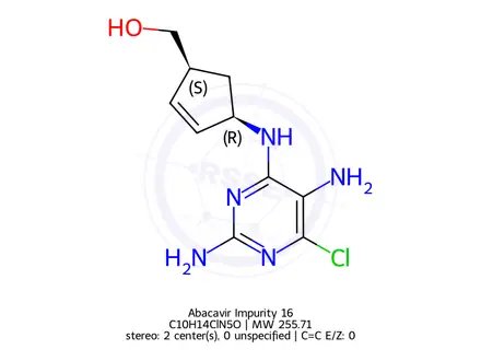 Chemical structure of Abacavir Impurity 16