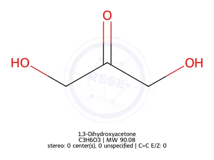 Chemical structure of 1,3-Dihydroxyacetone