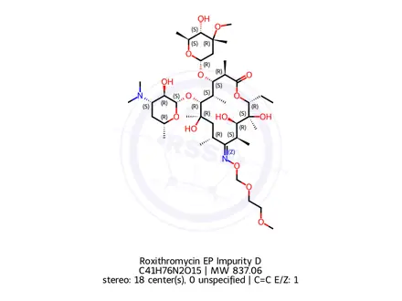 Chemical structure of Roxithromycin EP Impurity D