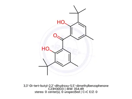 Chemical structure of 3,3`-Di-tert-butyl-2,2`-dihydroxy-5,5`-dimethylbenzophenone