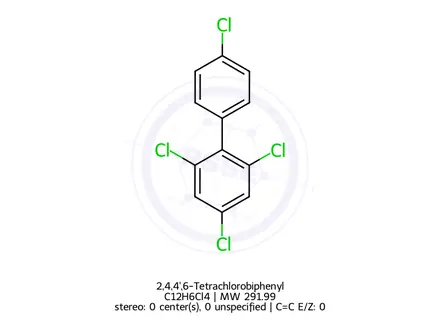 Chemical structure of 2,4,4',6-Tetrachlorobiphenyl