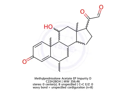 Chemical structure of Methylprednisolone Acetate EP Impurity D