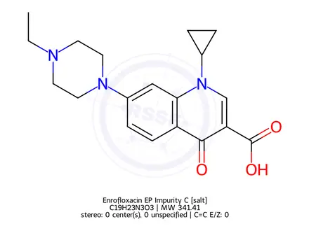Chemical structure of Enrofloxacin EP Impurity C