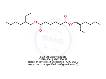 Chemical structure of bis(2-Ethylhexyl)adipate