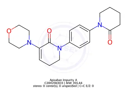 Chemical structure of Apixaban Impurity A