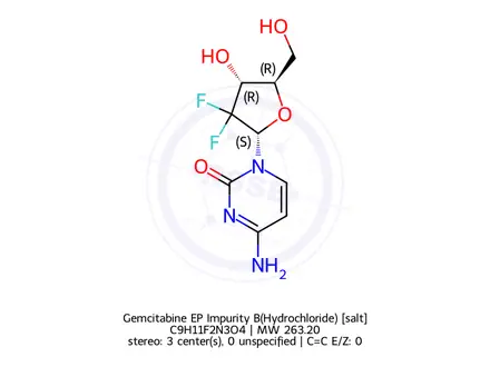 Chemical structure of Gemcitabine EP Impurity B(Hydrochloride)