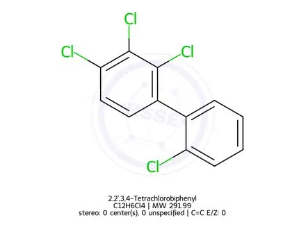 Chemical structure of 2,2',3,4-Tetrachlorobiphenyl