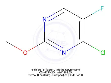 Chemical structure of 4-chloro-5-fluoro-2-methoxypyrimidine