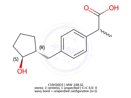 Chemical structure of trans-Hydroxy Loxoprofen (Mixture of Isomers)