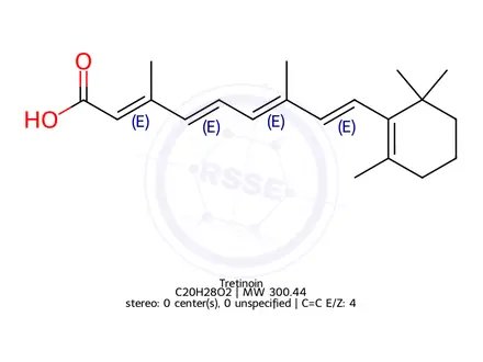 Chemical structure of all-trans Retinoic Acid (Tretinoin)