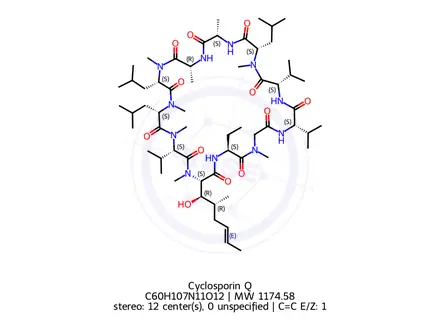 Chemical structure of Cyclosporin Q