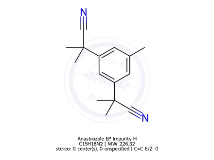 Chemical structure of Anastrozole EP Impurity H