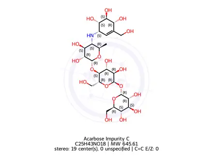 Chemical structure of Acarbose Impurity C