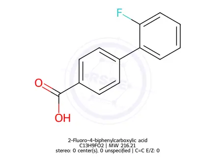 Chemical structure of 2-Fluoro-4-biphenylcarboxylic acid