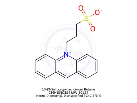 Chemical structure of 10-(3-Sulfopropyl)acridinium Betaine
