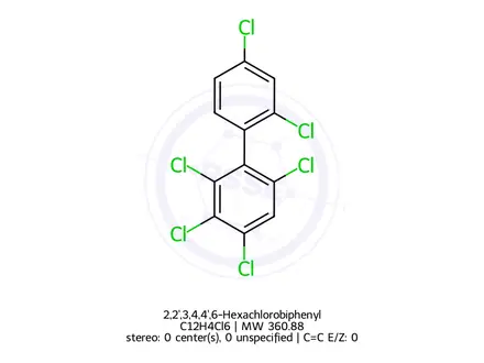 Chemical structure of 2,2',3,4,4',6-Hexachlorobiphenyl