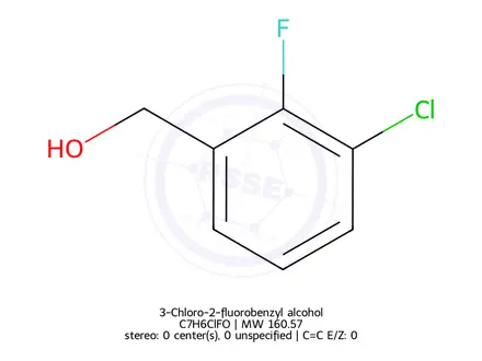 Chemical structure of 3-Chloro-2-fluorobenzyl alcohol