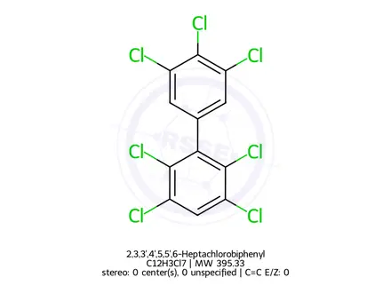 Chemical structure of 2,3,3',4',5,5',6-Heptachlorobiphenyl