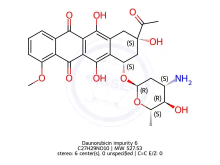 Chemical structure of Daunorubicin impurity 6