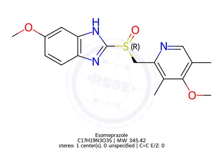 Chemical structure of Esomeprazole