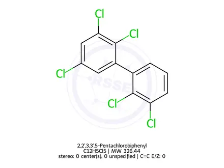 Chemical structure of 2,2',3,3',5-Pentachlorobiphenyl