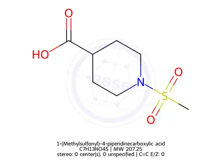Chemical structure of 1-(Methylsulfonyl)-4-piperidinecarboxylic acid