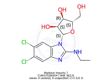 Chemical structure of Maribavir Impurity 7