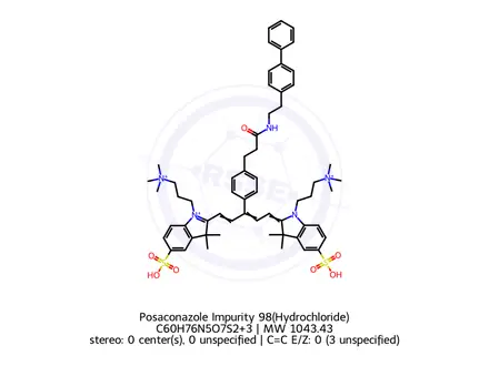 Chemical structure of Posaconazole Impurity 98(Hydrochloride)