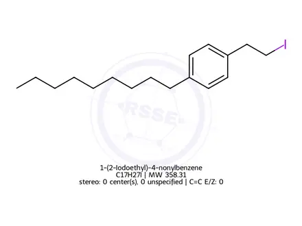 Chemical structure of 1-(2-Iodoethyl)-4-nonylbenzene
