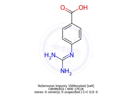 Chemical structure of Nafamostat Impurity 15(Mesylate)