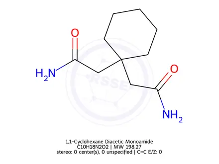 Chemical structure of 1,1-Cyclohexane Diacetic Monoamide