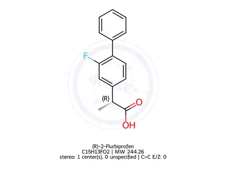 Chemical structure of (R)-2-Flurbiprofen