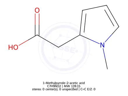 Chemical structure of 1-Methylpyrrole-2-acetic acid