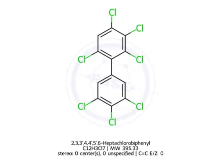 Chemical structure of 2,3,3',4,4',5',6-Heptachlorobiphenyl