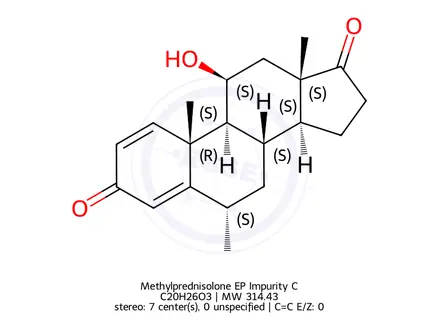 Chemical structure of Methylprednisolone EP Impurity C