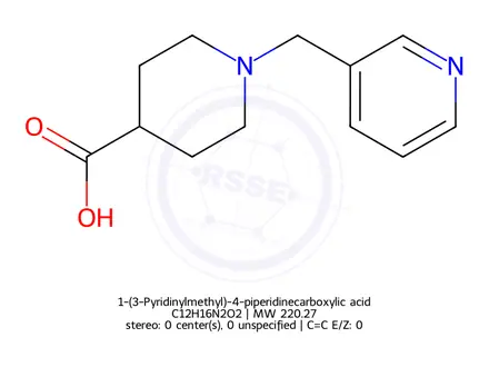 Chemical structure of 1-(3-Pyridinylmethyl)-4-piperidinecarboxylic acid