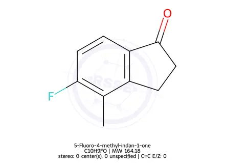 Chemical structure of 5-Fluoro-4-methyl-indan-1-one