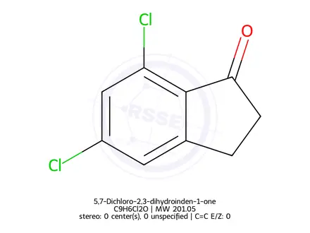 Chemical structure of 5,7-Dichloro-2,3-dihydroinden-1-one