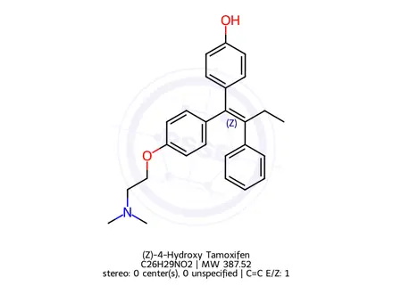Chemical structure of (Z)-4-Hydroxy Tamoxifen