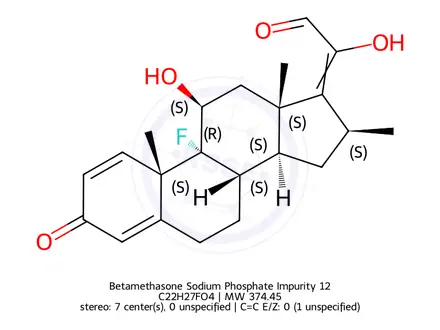 Chemical structure of Betamethasone Sodium Phosphate Impurity 12