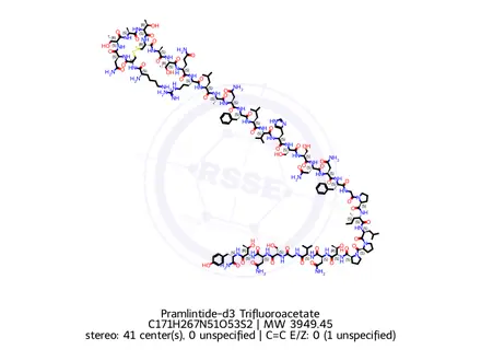Chemical structure of Pramlintide-d3 Trifluoroacetate