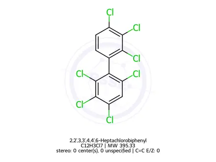 Chemical structure of 2,2',3,3',4,4',6-Heptachlorobiphenyl
