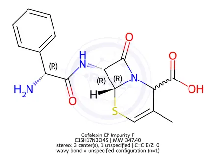 Chemical structure of Cefalexin EP Impurity F