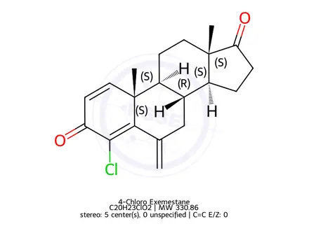 Chemical structure of 4-Chloro Exemestane