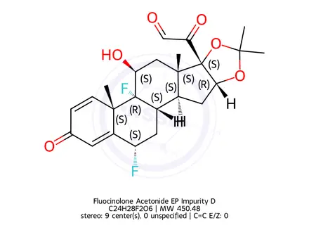 Chemical structure of Fluocinolone Acetonide EP Impurity D