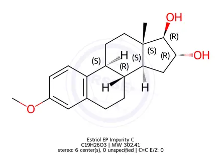 Chemical structure of Estriol EP Impurity C