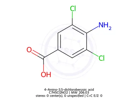 Chemical structure of 4-Amino-3,5-dichlorobenzoic acid