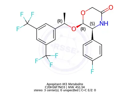 Chemical structure of Aprepitant-M3 Metabolite