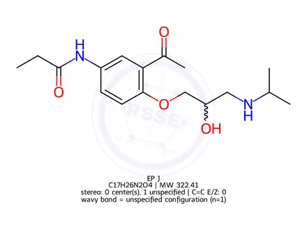 Chemical structure of Acebutolol EP Impurity J